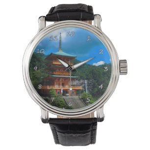 Montre Belle pagode japonaise et cascade