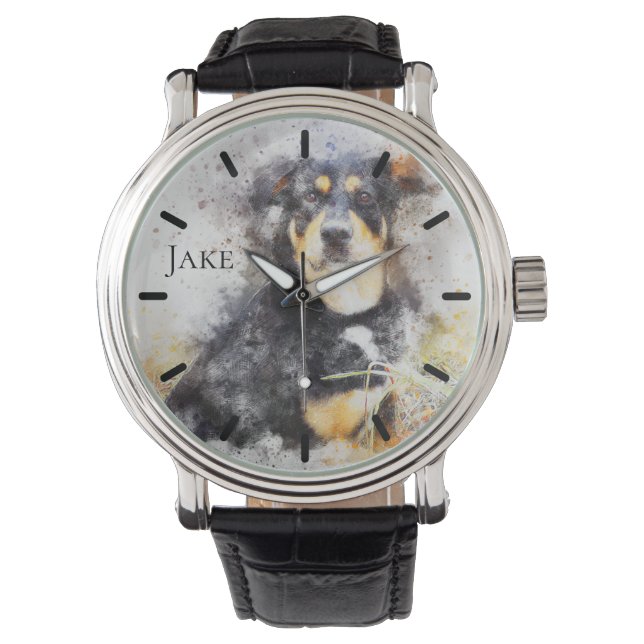 Montre Belle Rottweiler personnalisée personnalisée (devant)
