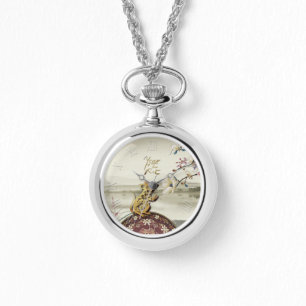 Montre Belle scène bucolique Chinee Rat Année Anniversair