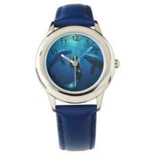 Montre Belle Sirène Nager Avec Baleines À Bosse,