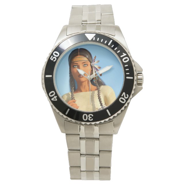 Montre Belle tenue autochtone amérindienne (devant)