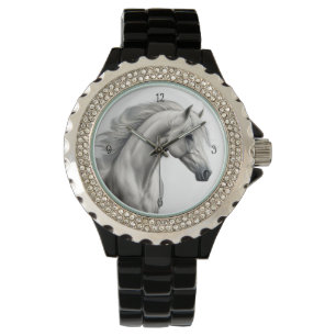 Montre Belle tête de cheval blanc