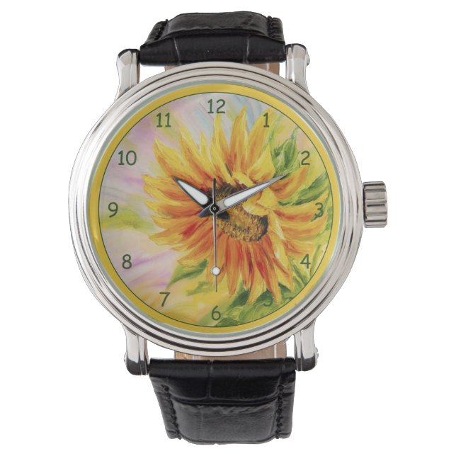 Montre Belle Tournesol Jaune (devant)