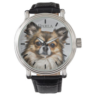 Montre Belle Tri-Color Chihuahua Personnalisé