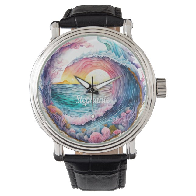Montre Belle vague colorée (devant)
