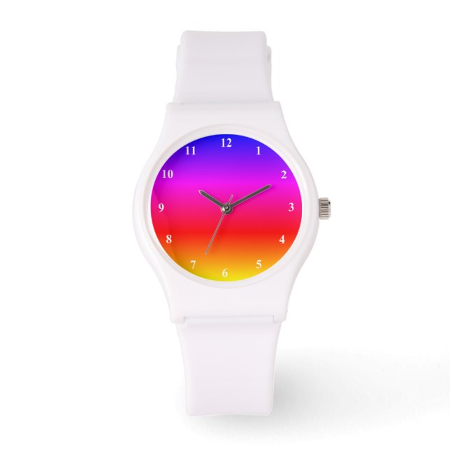 Montre Belles couleurs arc-en-ciel - (Recto)