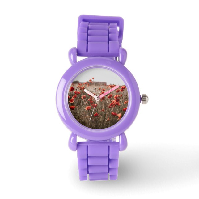 Montre belles fleurs de coquelicot (Recto)