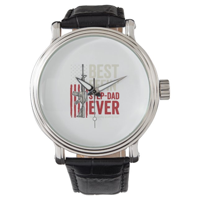 Montre Best Effin Step-Dad Ever Patriotic Vintage Vector_ (devant)