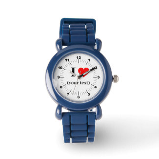 Montre BESTSELLER ! J'ai ❤️ numéro noir en acier inoxydab