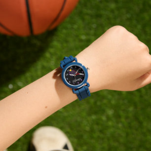 Montre Bezel ajustable pour enfant Tennis inoxydable viol