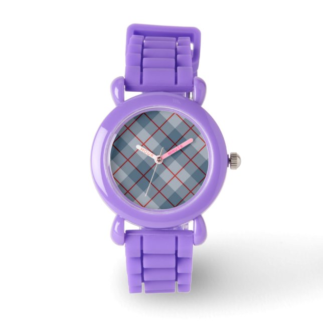 Montre Bias Plaid Blue Red Stripe (Recto)