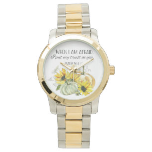 Montre Bible Verse Psaume Tournesol Watch