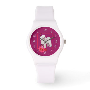 Montre Bichon Frise Floral Fun