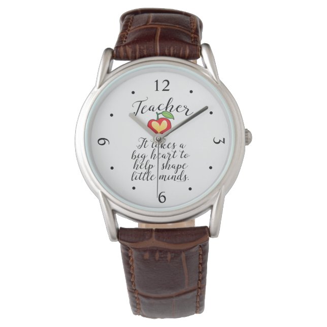 Montre Big Heart To Help Shape Little Minds (devant)