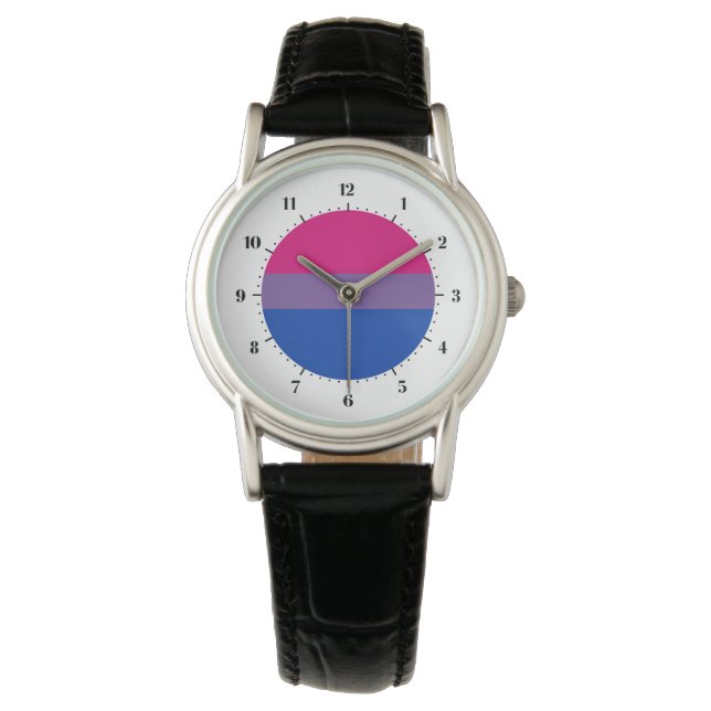 Montre Bisexualité drapeau de la fierté (devant)