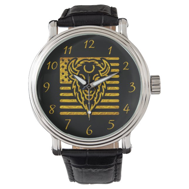 Montre Bison avec Arrière - plan américain (devant)
