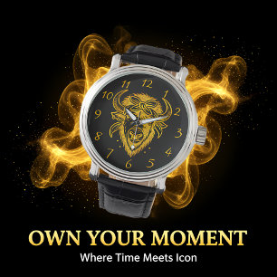 Montre Bison avec Bandana en style graphique