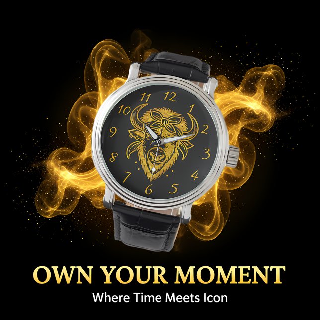 Montre Bison avec Bandana en style graphique (Créateur téléchargé)