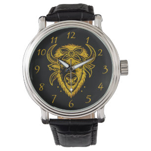 Montre Bison avec Bandana en style graphique
