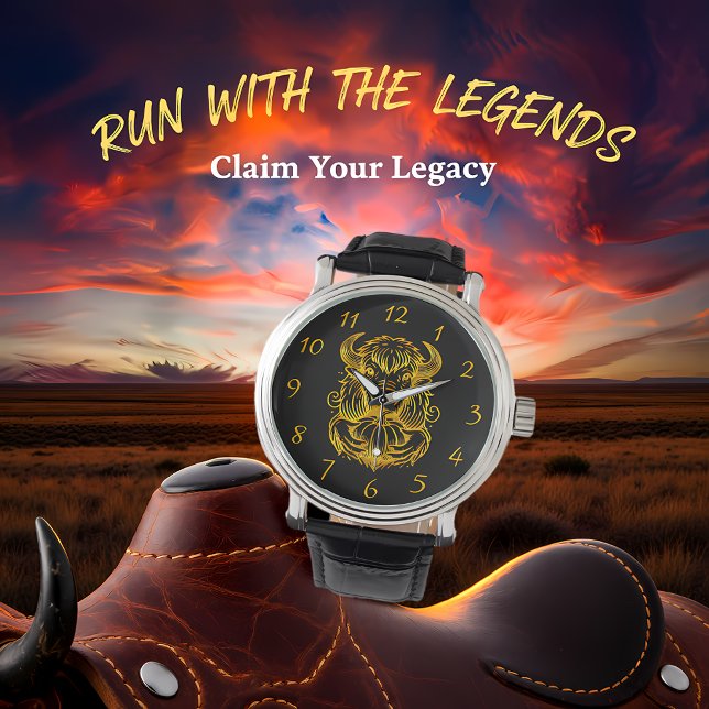 Montre Bison tenant un Citrouille dans une illustration d (Créateur téléchargé)