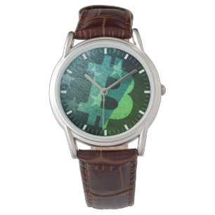 Montre Bitcoin America ₿ (Vert)