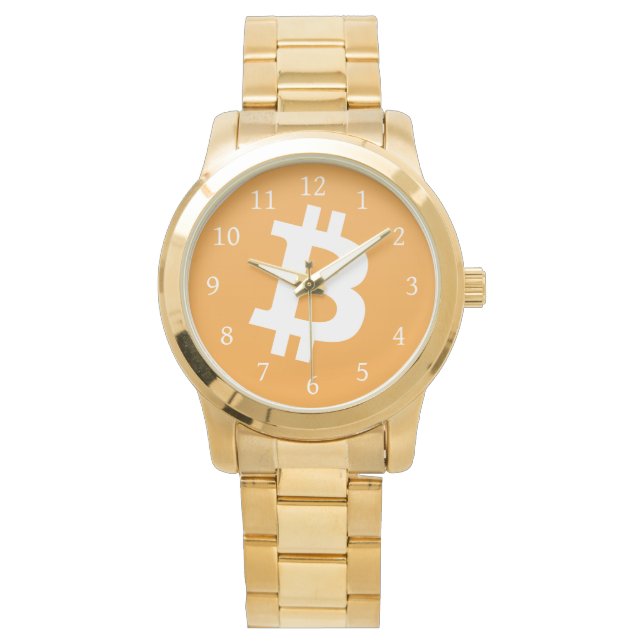 Montre Bitcoin Crypto Cryptomonnaie Cryptodevises (devant)