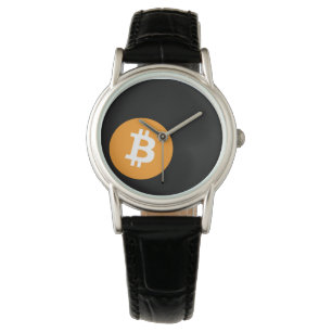 Montre Bitcoin Crypto Devise Logo Wristwatch