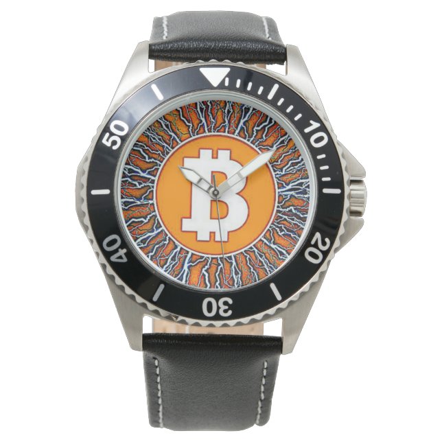 Montre Bitcoin éclairs, (devant)