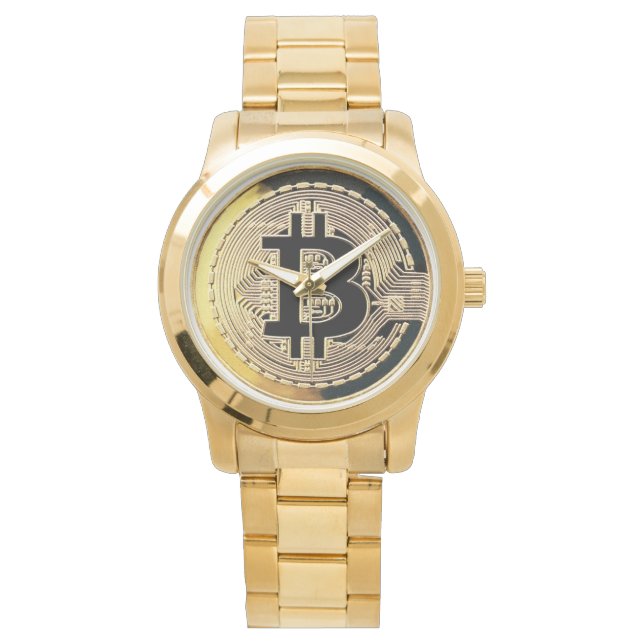 Montre bitcoin or (devant)