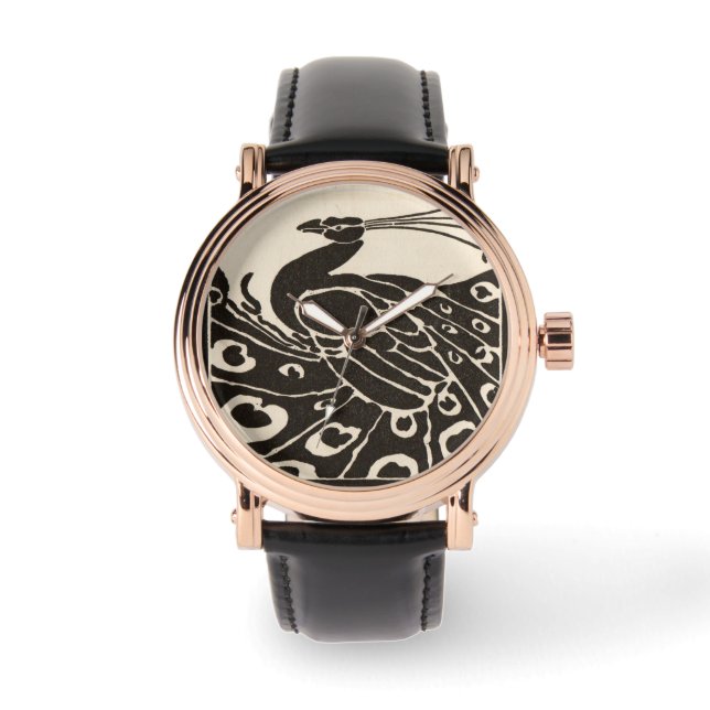 MONTRE BLACK AND WHITE PEACOCK (Recto)