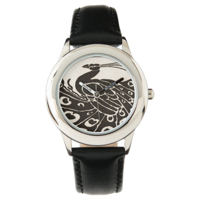 MONTRE BLACK AND WHITE PEACOCK (devant)
