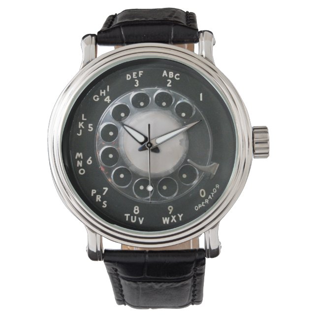 Montre Black Rotary Phone Dial Watch (devant)
