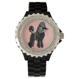 Montre Black Standard Poodle Wristwatch femme