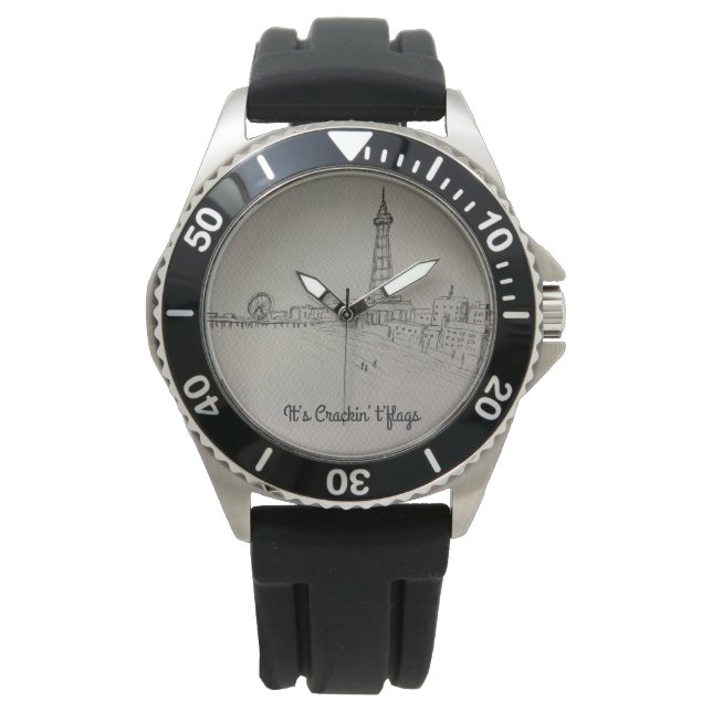 Montre Blackpool Tower C'est des drapeaux à craquer art o (devant)