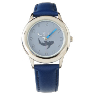 Montre Bleu adorable sous la mer Baleine requin Nom
