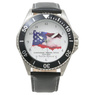 Montre Bleu blanc rouge militaire des Etats-Unis de