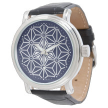 Bleu bleu marine Asanoha Japon Motif