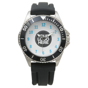 Montre Bleu Clair   Logo d'entreprise Simple Professional