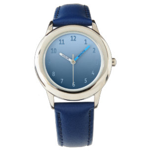 Montre Bleu couleur simple et dégradant