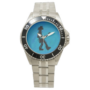 Montre Bleu de guitare de nuits de boogie de New York