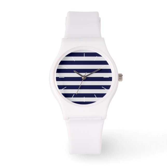 Montre Bleu de marine/Blancs Nautique (Recto)