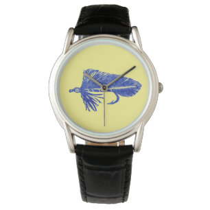 Montre Bleu Matuka flotteur pêche à la mouche attache art