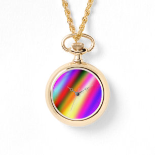 Montre Bleu rose ombre couleur d'eau abstrait pastel arc-