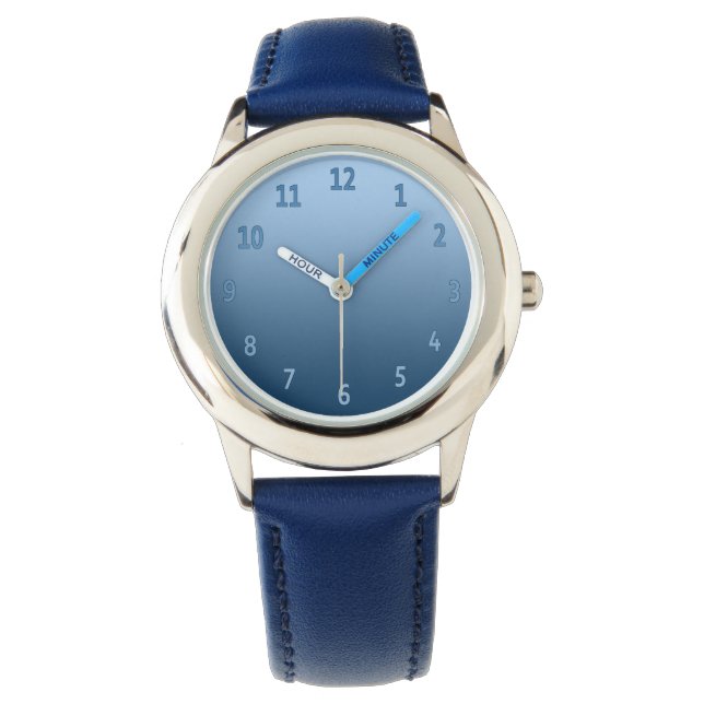 Montre Bleu transparent (devant)