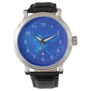Montre bleue de méduses