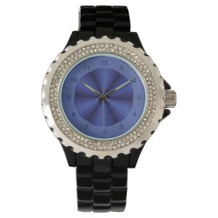 Montre bleue d'illusion optique