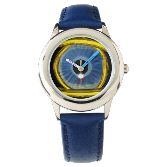 MONTRE BLEUE TALISMAN / YEUX BLEU (devant)