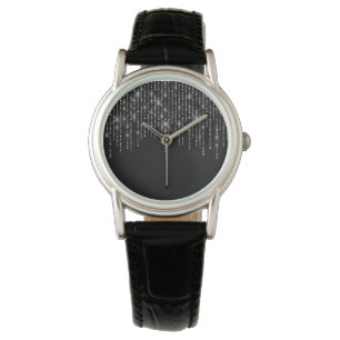Montre Bling en pierre de fer noir