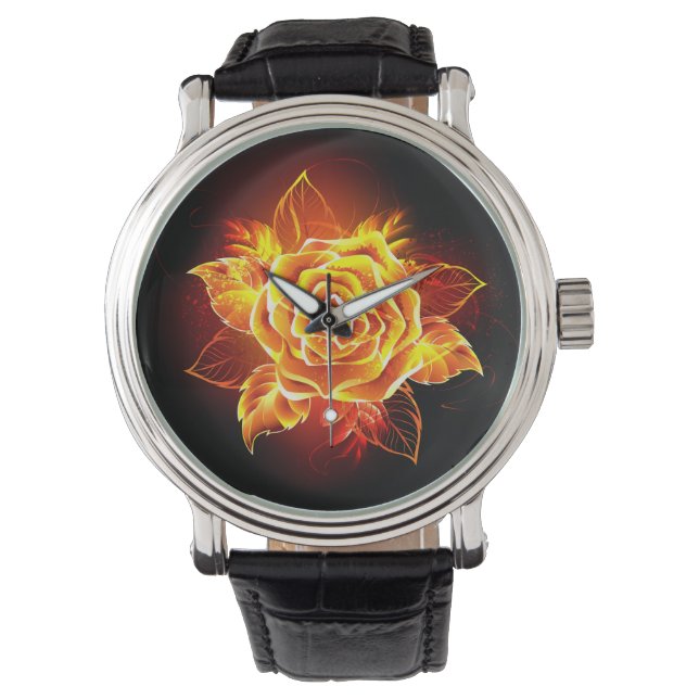 Montre Blooming Fire Rose (devant)