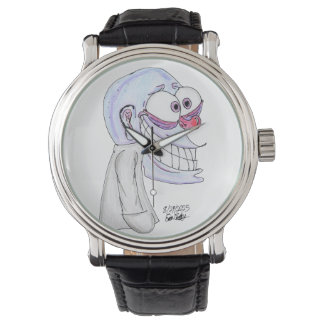Montre blue character smiling with coat